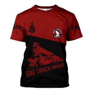 Railspirit Personalized Great Northern Railway T Shirt One Track Mind Unisex Train Shirt Gift Idea For Train Lover