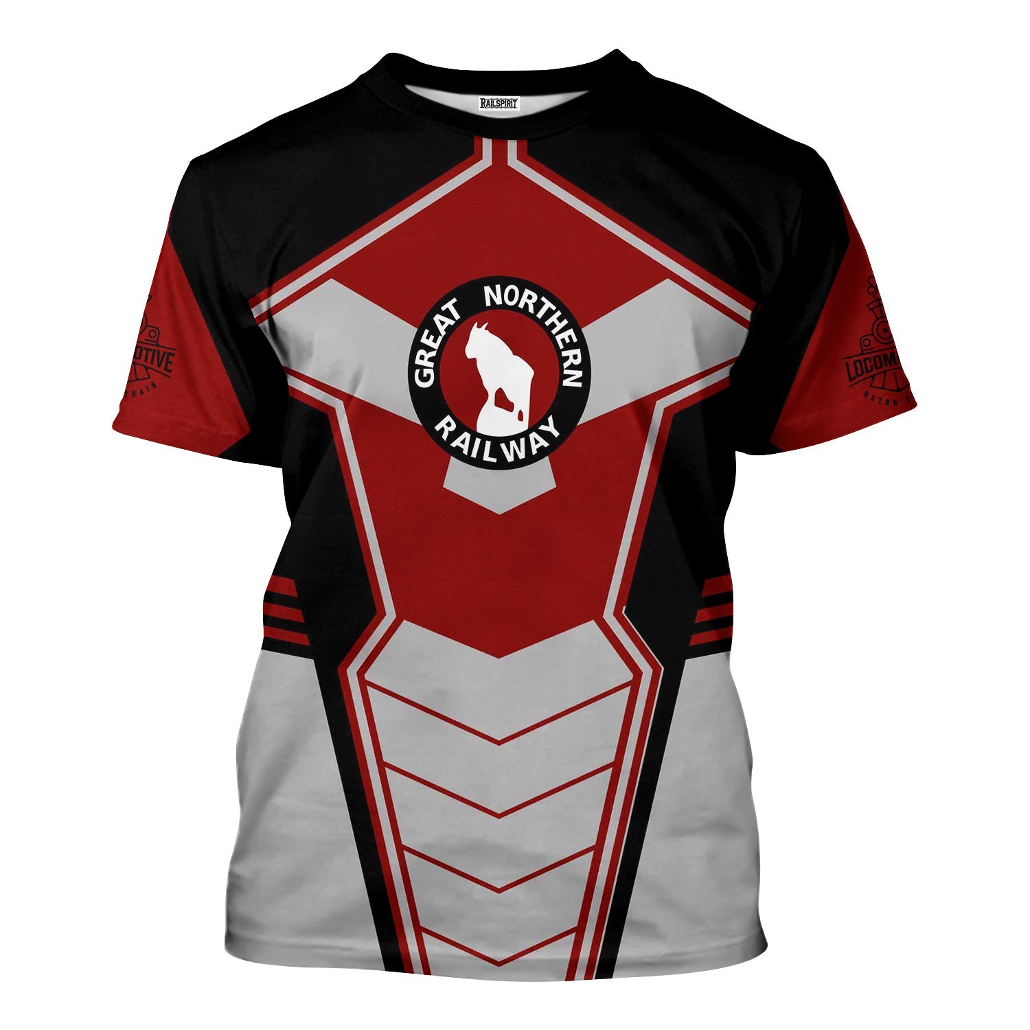 Railspirit Personalized Great Northern Railway T-Shirt Engine-Inspired Style GNR Train Shirt for Railroad Fanatic