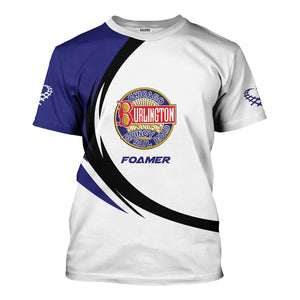 Railspirit Personalized Chicago, Burlington and Quincy Railroad T-Shirt Unique Graphic Style Shirt For Train Enthusiasts