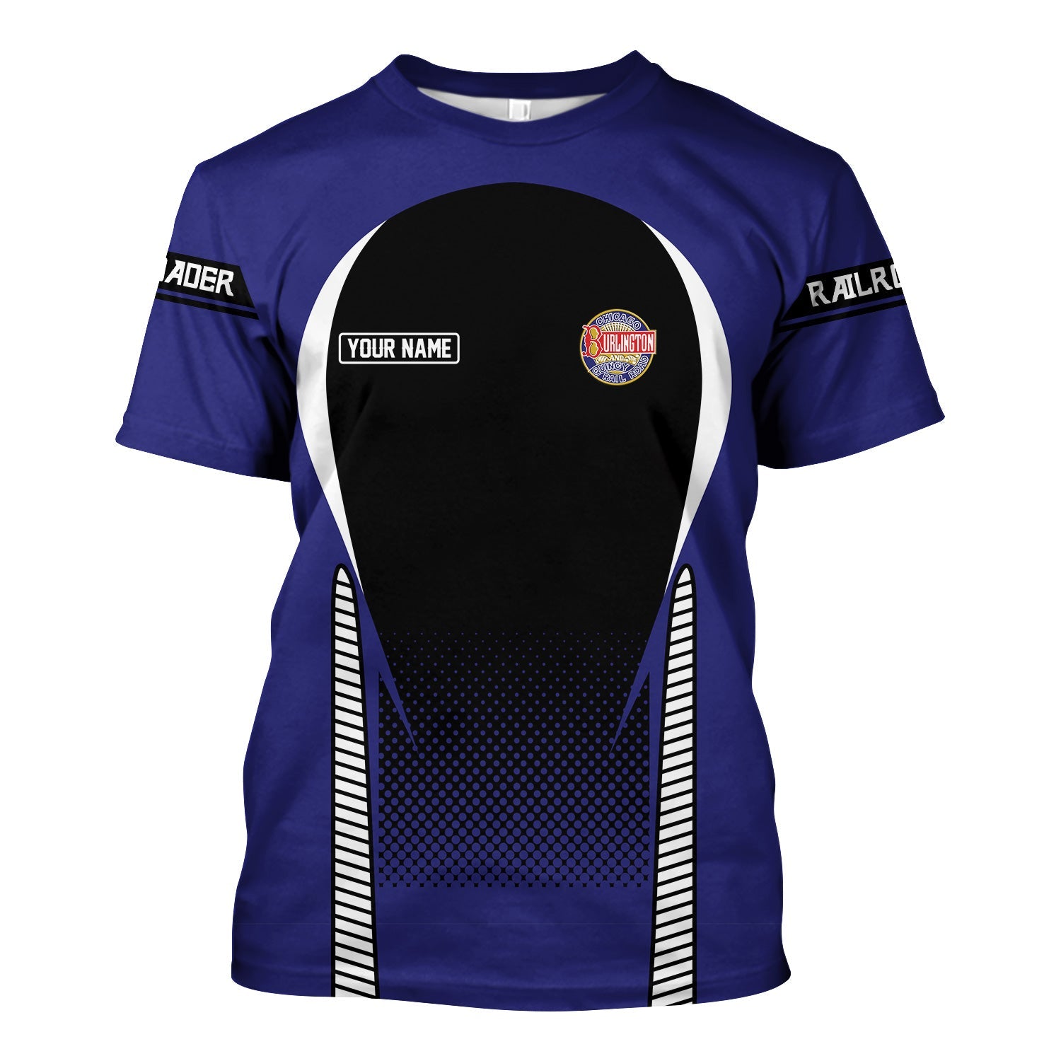 Railspirit Personalized Chicago, Burlington and Quincy Railroad T Shirt Stress Is Caused By Not Having Enough Trains Shirt All Over Print