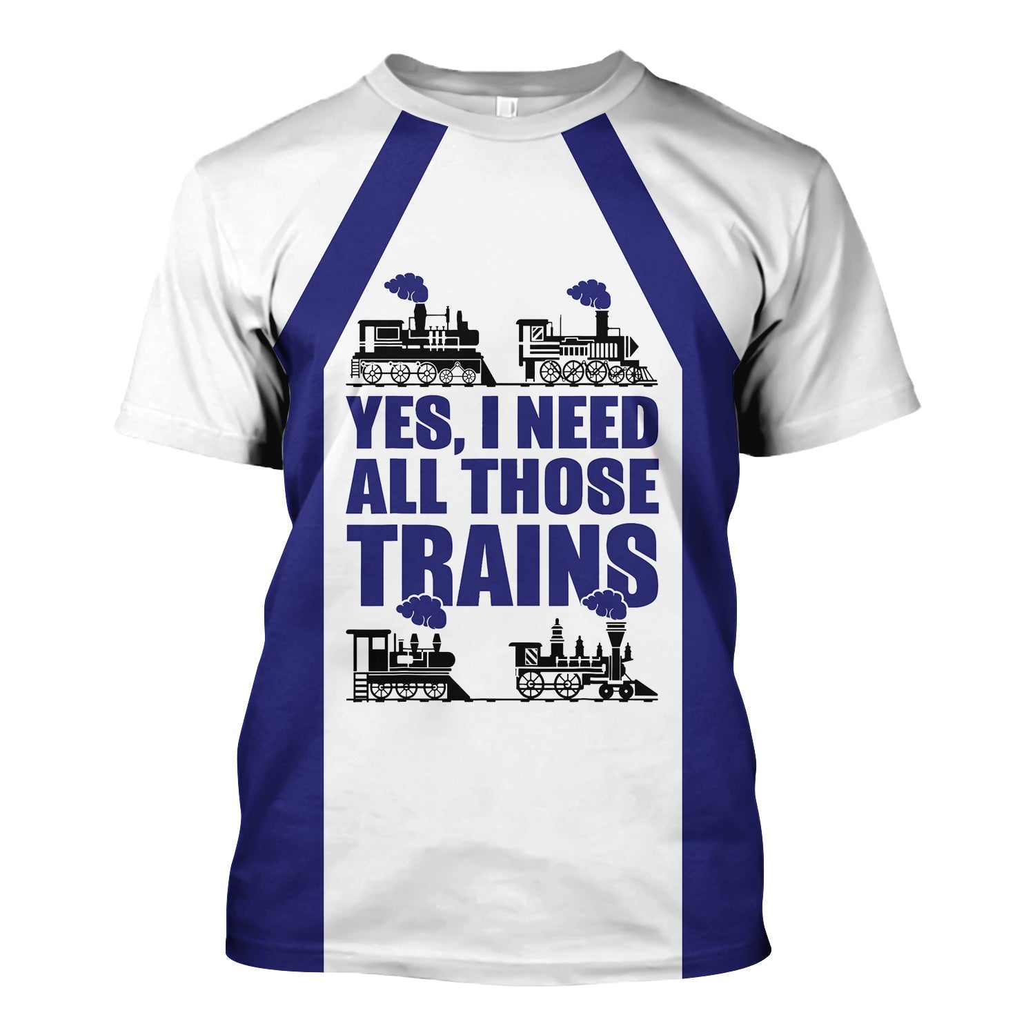 Railspirit Custom Name Chicago, Burlington and Quincy Railroad T Shirt Yes I Need All Those Train Printed Shirt