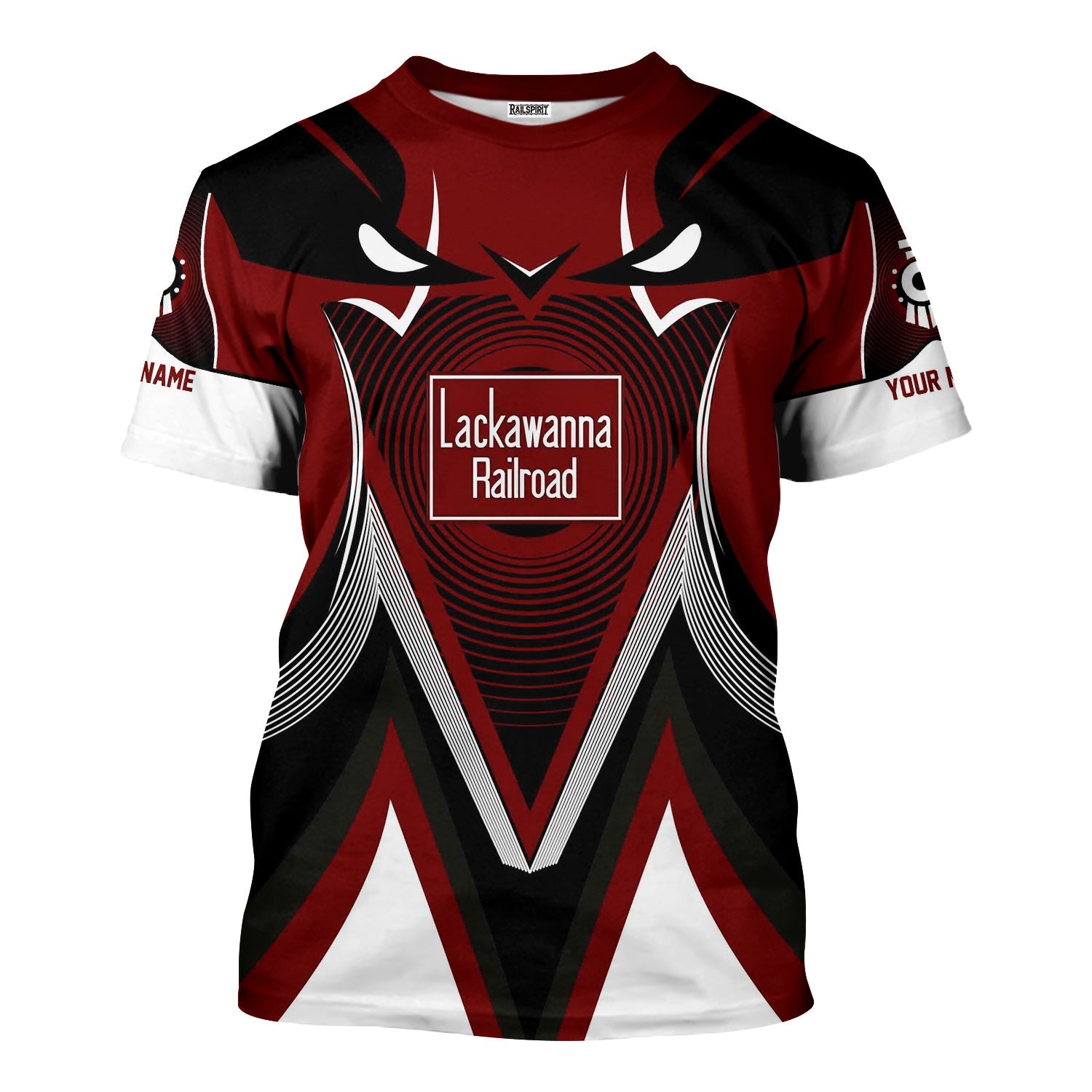 Railspirit Personalized Delaware, Lackawanna and Western Railroad T-Shirt Vibrant Graphic Pattern DL&W Shirt For Train Enthusiasts