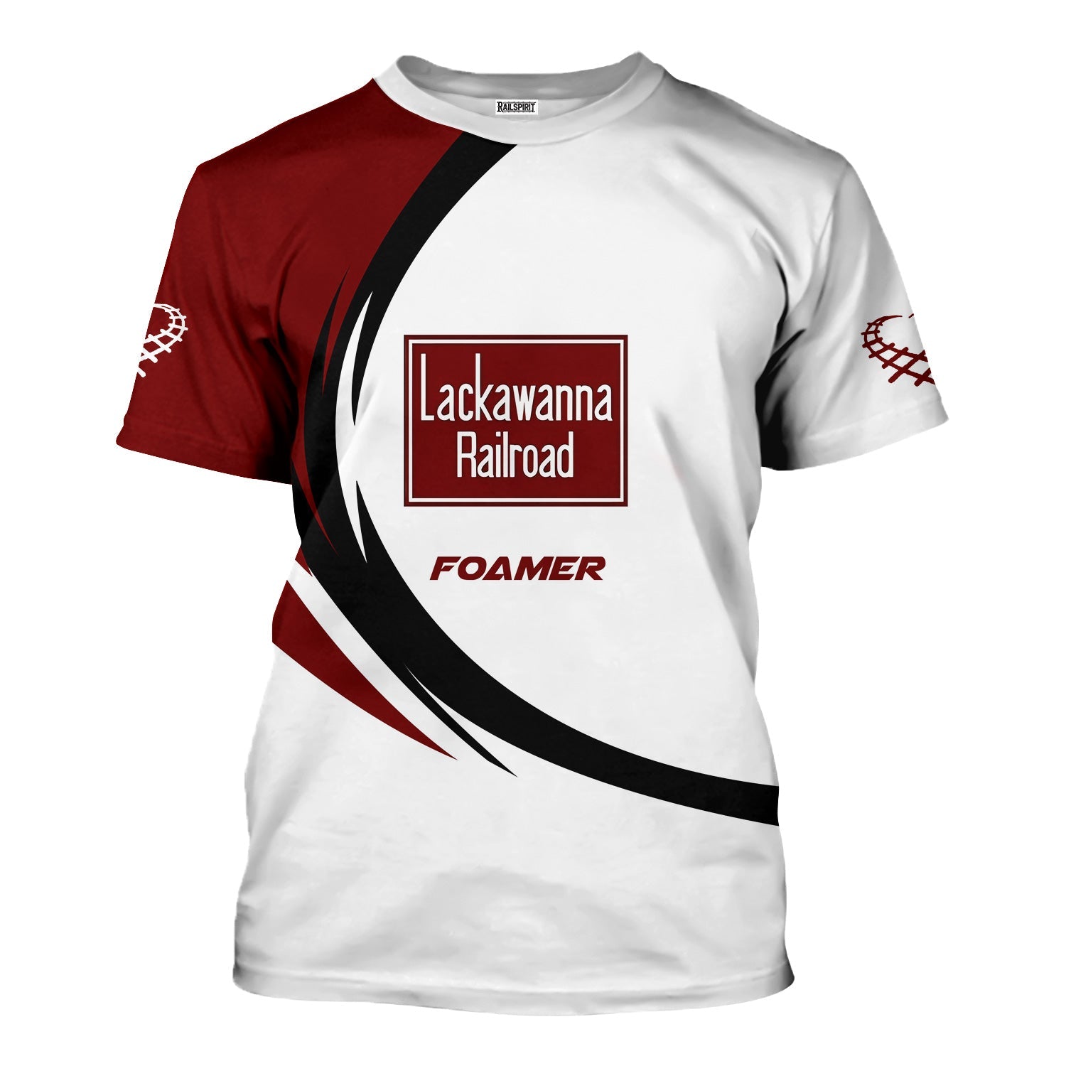 Railspirit Personalized Delaware, Lackawanna and Western Railroad T-Shirt Unique Graphic Style DL&W Shirt For Train Enthusiasts