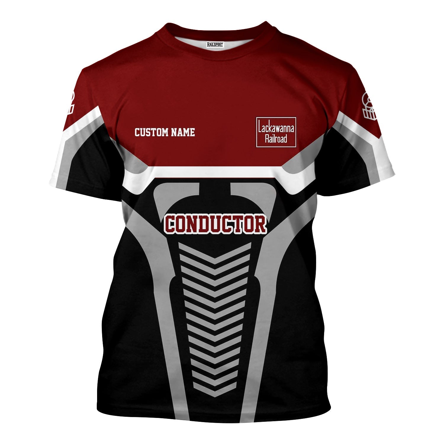 Railspirit Personalized Delaware, Lackawanna and Western Railroad T-Shirt Track-Inspired with Custom Job Position DL&W Train Shirt