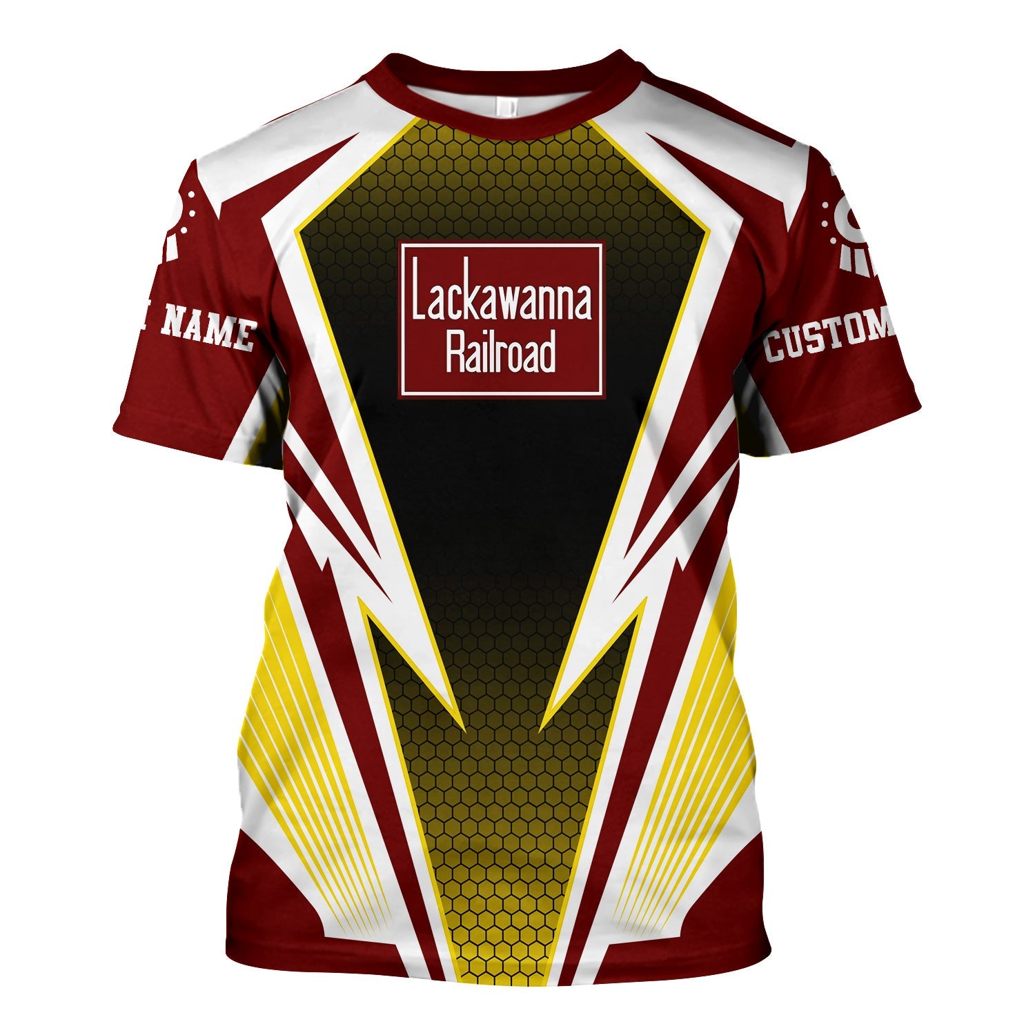 Railspirit Personalized Delaware, Lackawanna and Western Railroad T-Shirt Lightning Graphic Style DL&W Shirt Gift Idea For Train Lover