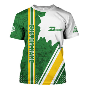 Railspirit Personalized Burlington Northern Railroad T-Shirt All Over Printed Unisex Shirt