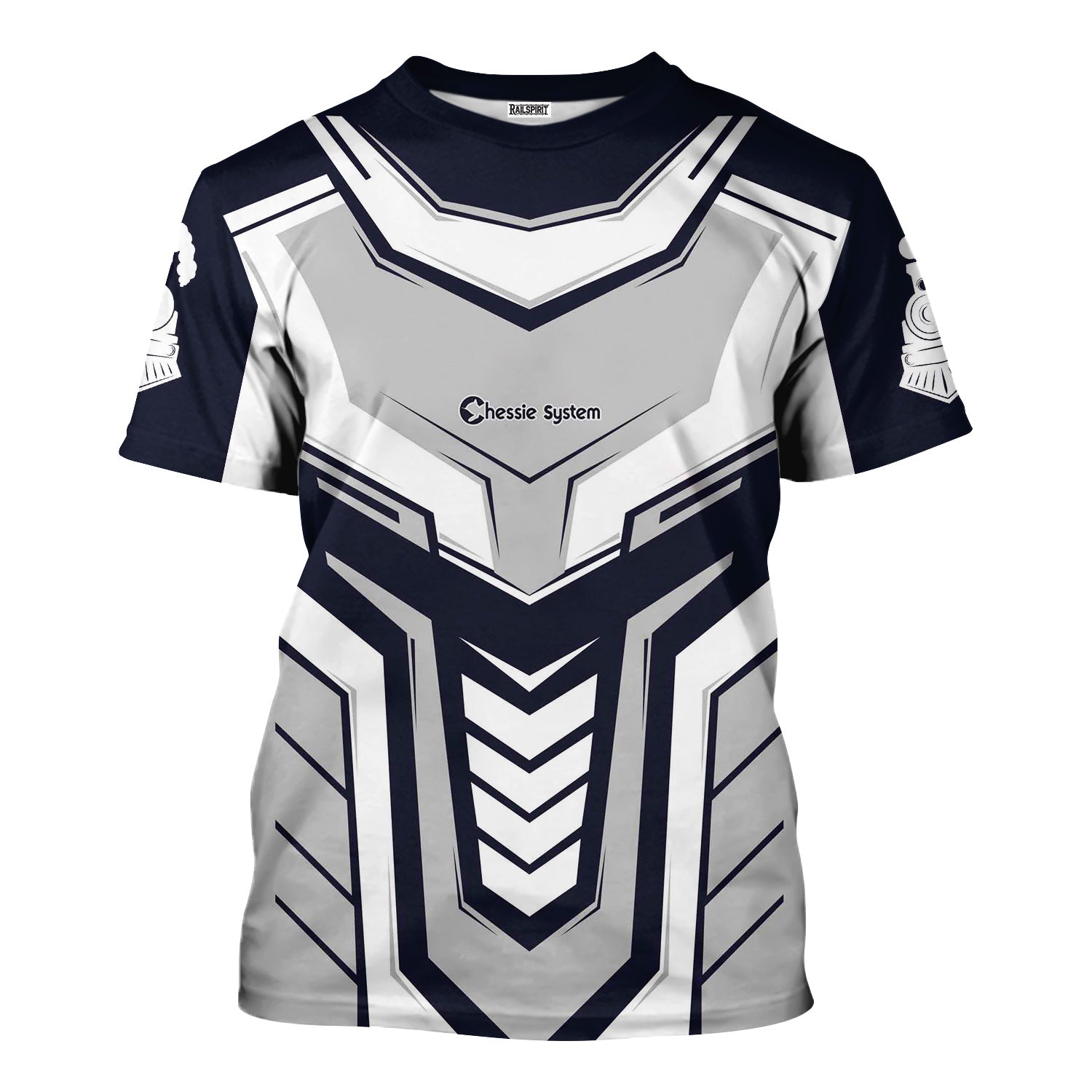 Railspirit Personalized Chessie System Railroad T-Shirt Armor-Inspired Design Train Shirt All Over Print