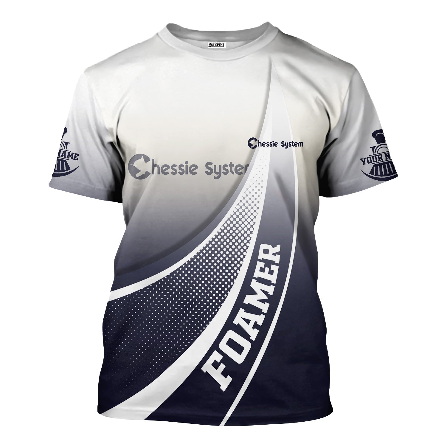 Railspirit Personalized Chessie System Railroad T-Shirt Railway-Themed Style Shirt Gift Idea For Trainspotter