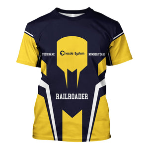 Railspirit Personalized Chessie System Railroad T-Shirt Custom Year Railroader Shirt Gift Idea For Train Lover