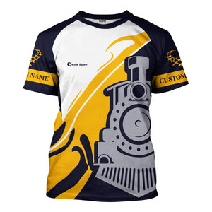 Railspirit Personalized Chessie System Railroad T-Shirt Flame-Inspired Style Shirt Gift Idea For Train Lovers