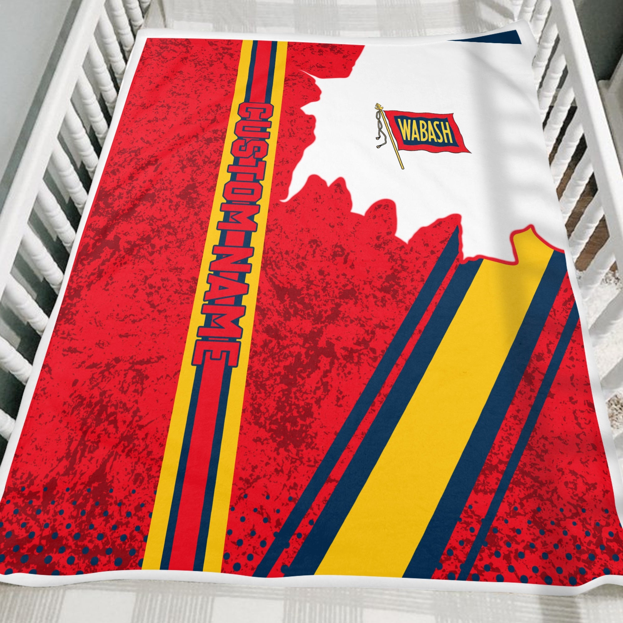 Railspirit Personalized Wabash Railroad Blanket Vintage All Over Printed Blanket