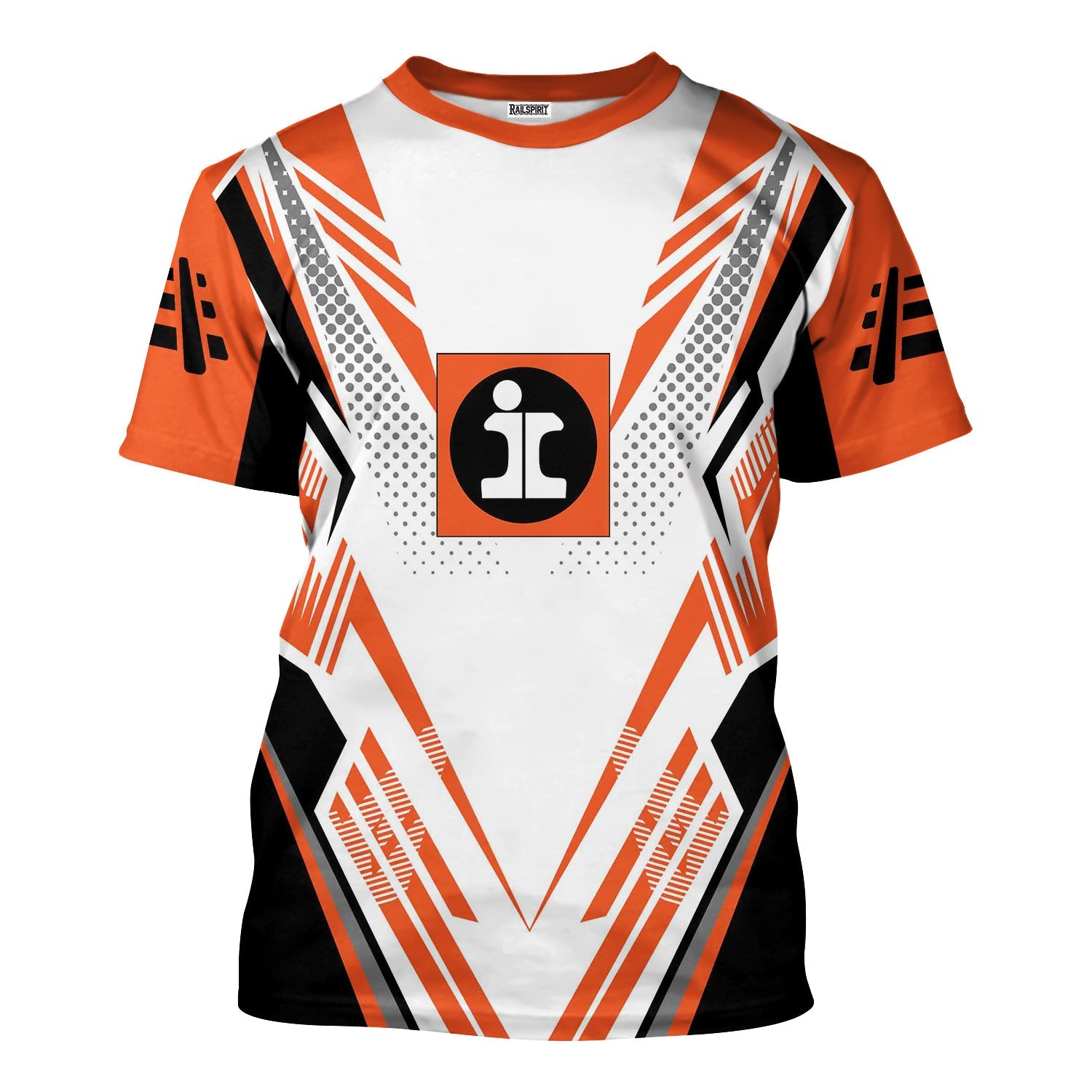 Railspirit Personalized Illinois Central Railroad T-Shirt Railroad Tribute Design Train Shirt for Train Lovers