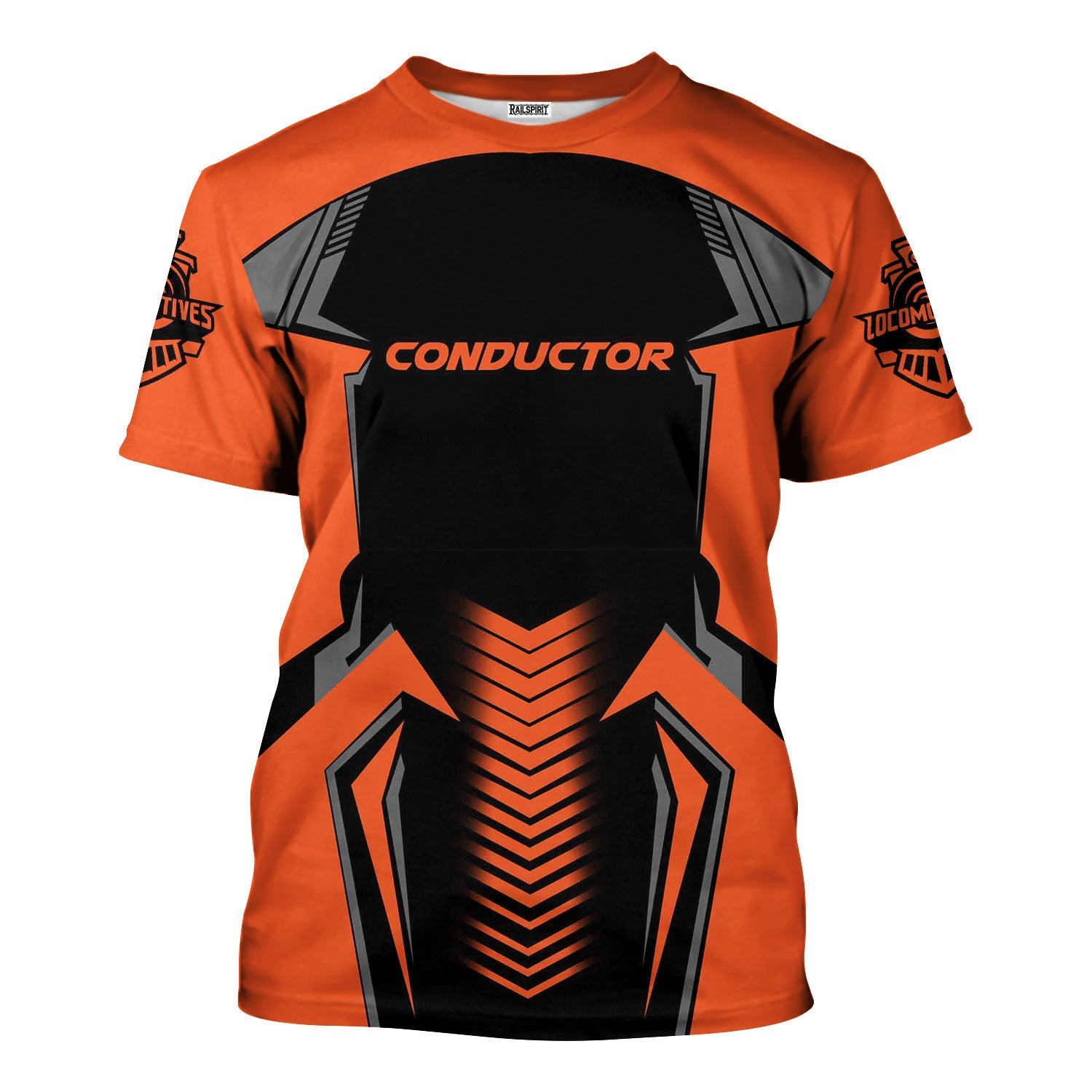 Railspirit Personalized Illinois Central Railroad T-Shirt Standout Style with Custom Position Train Shirt