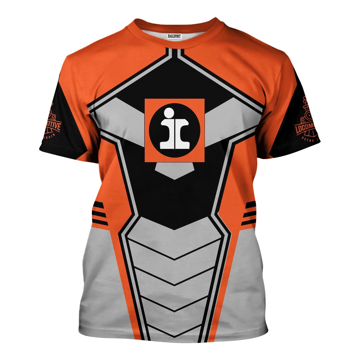 Railspirit Personalized Illinois Central Railroad T-Shirt Engine-Inspired Style Train Shirt for Railroad Fanatic