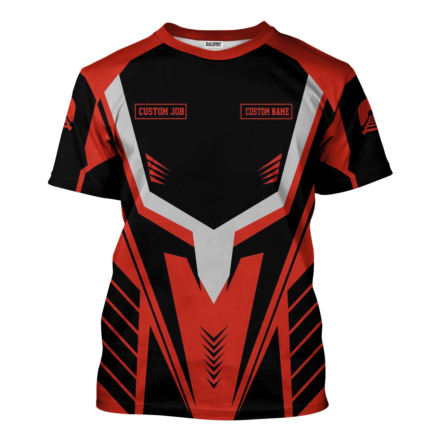 Railspirit Personalized Chicago and North Western Railway T-Shirt Workwear-Inspired with Custom Position Train Shirt