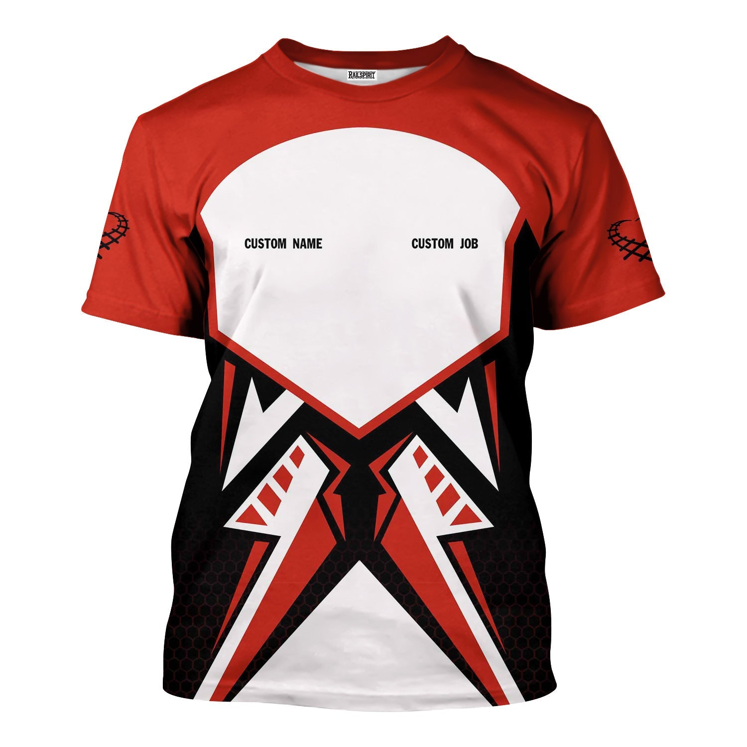 Railspirit Personalized Chicago and North Western Railway T-Shirt Vibriant Style with Custom Position Train Shirt