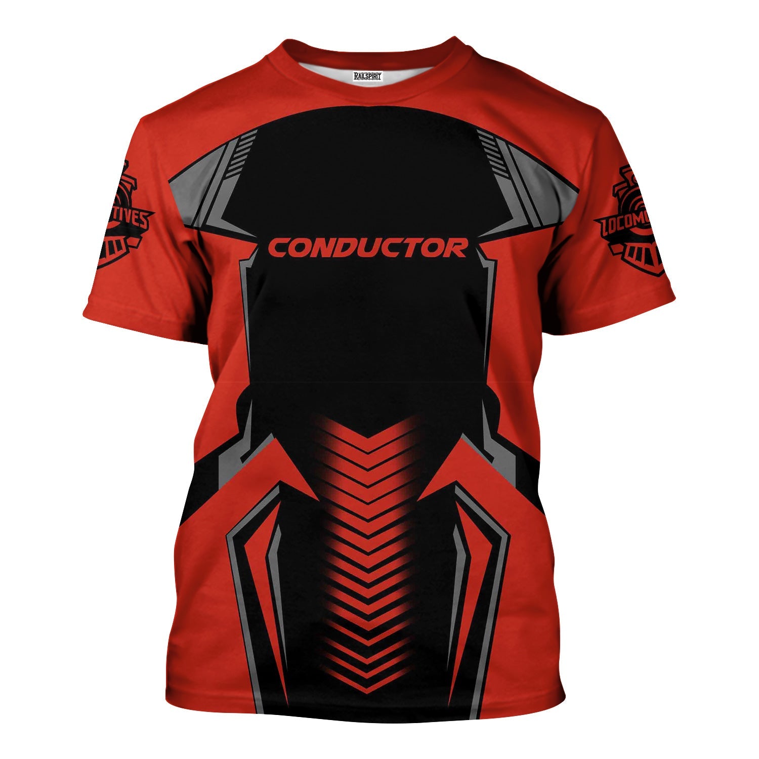 Railspirit Personalized Chicago and North Western Railway T-Shirt Standout Style with Custom Position Train Shirt