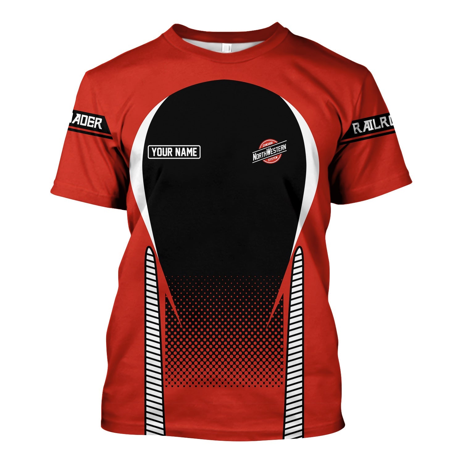 Railspirit Personalized Chicago and North Western Railway T Shirt Stress Is Caused By Not Having Enough Trains Shirt All Over Print