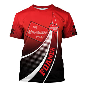 Railspirit Personalized Chicago, Milwaukee, St. Paul and Pacific Railroad T-Shirt Railway-Themed Style Milwaukee Road Shirt Gift For Trainspotter