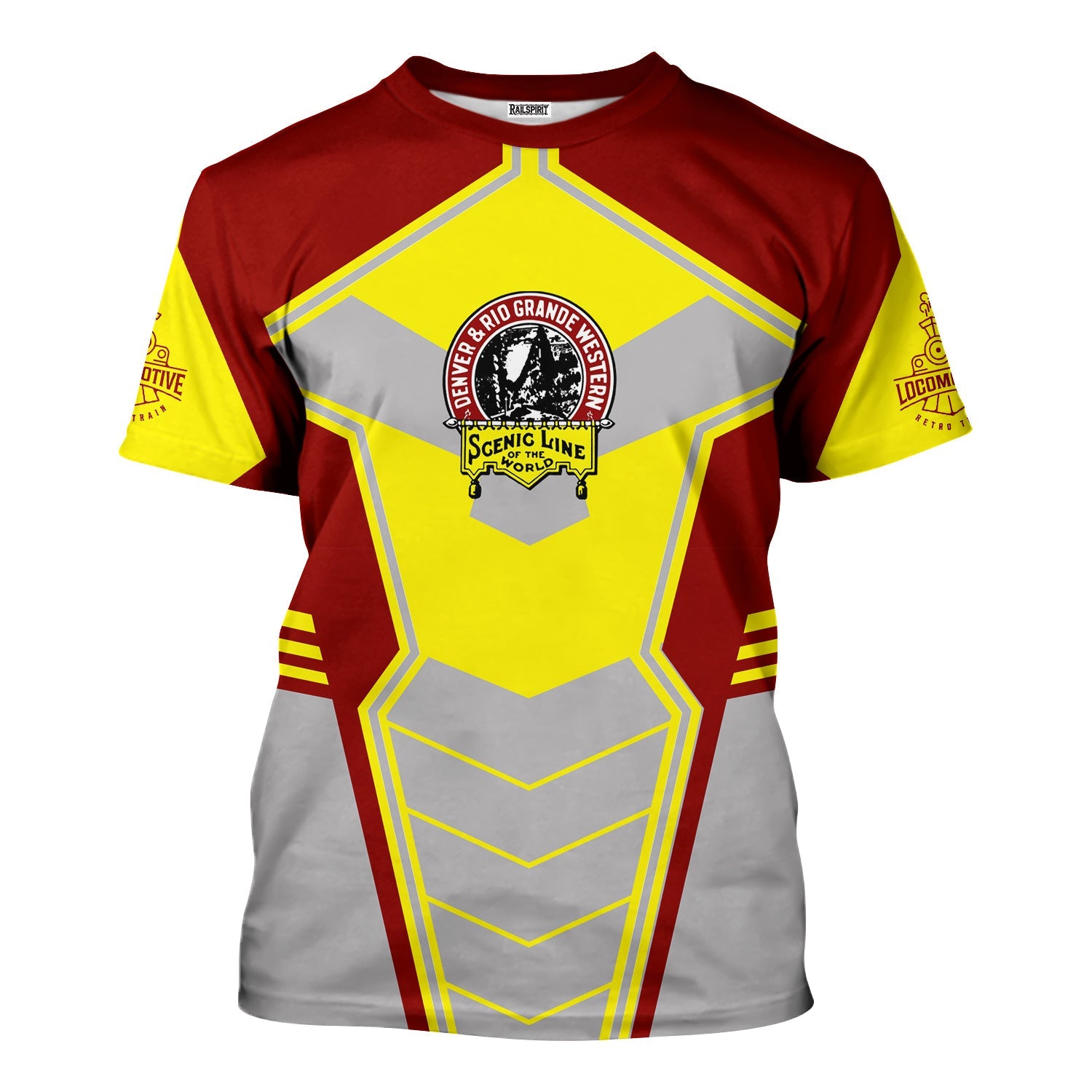 Railspirit Personalized Denver and Rio Grande Western Railroad T-Shirt Engine-Inspired Style Train Shirt for Railroad Fanatic