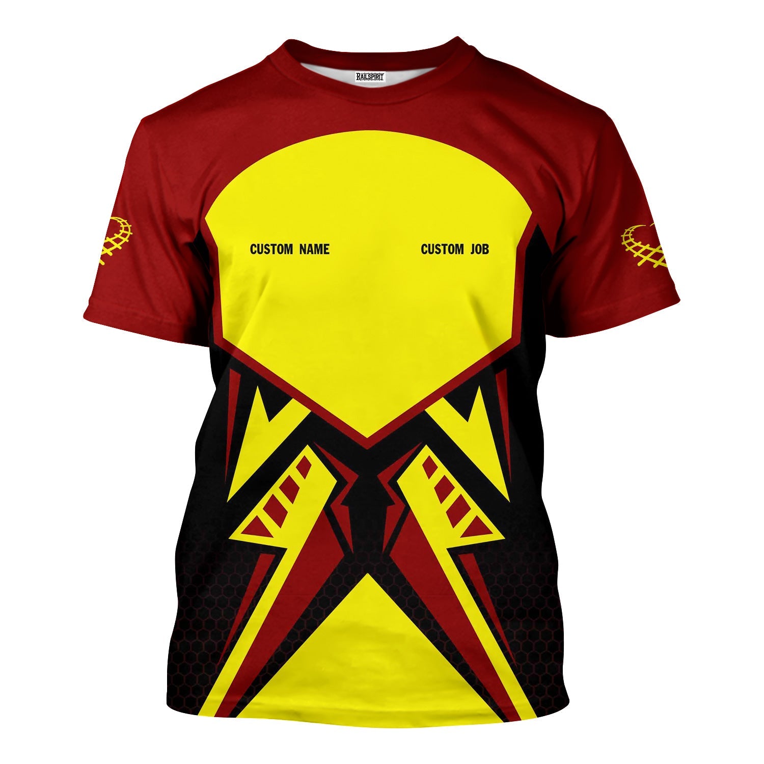 Railspirit Personalized Denver and Rio Grande Western Railroad T-Shirt Vibriant Style with Custom Position Train Shirt