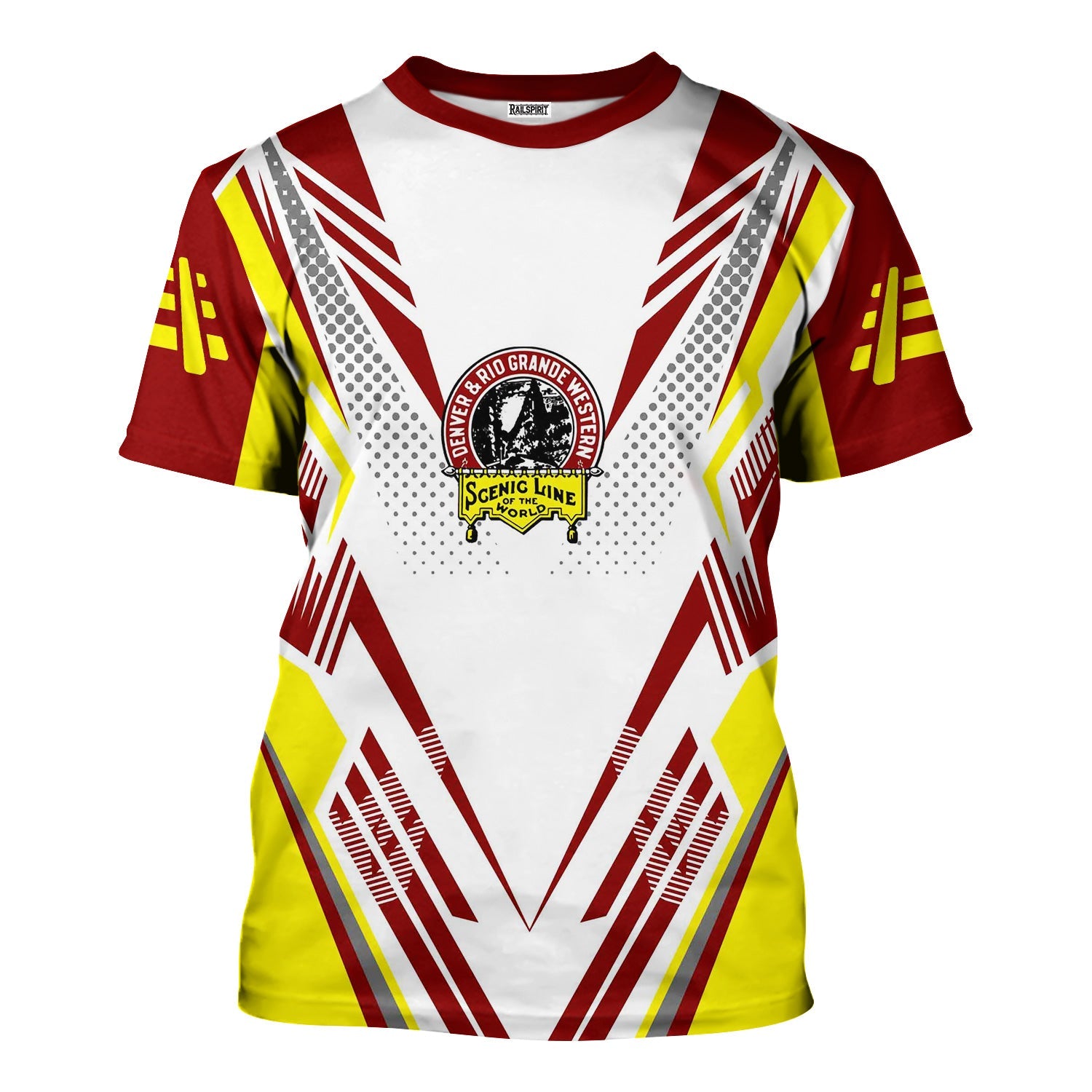 Railspirit Personalized Denver and Rio Grande Western Railroad T-Shirt Railroad Tribute Design Train Shirt for Train Lovers