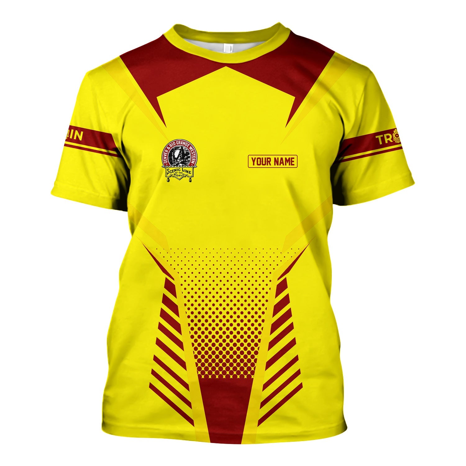 Railspirit Personalized Denver and Rio Grande Western Railroad T Shirt Unisex Train Shirt All Over Print