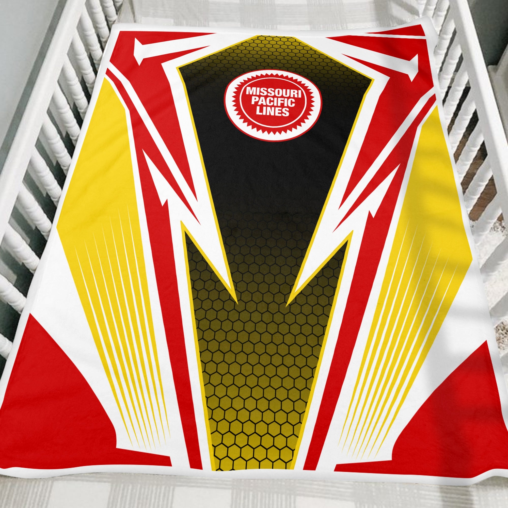 Railspirit Missouri Pacific Railroad Blanket Lightning Graphic Style Blanket Gift Idea For Train Lover