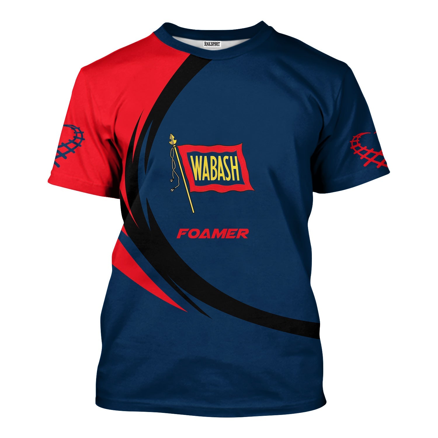 Railspirit Personalized Wabash Railroad T-Shirt Unique Graphic Style Shirt For Train Enthusiasts