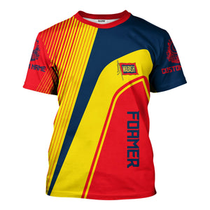 Railspirit Personalized Wabash Railroad T-Shirt Vibrant Striking Style Shirt For Rail Enthusiasts