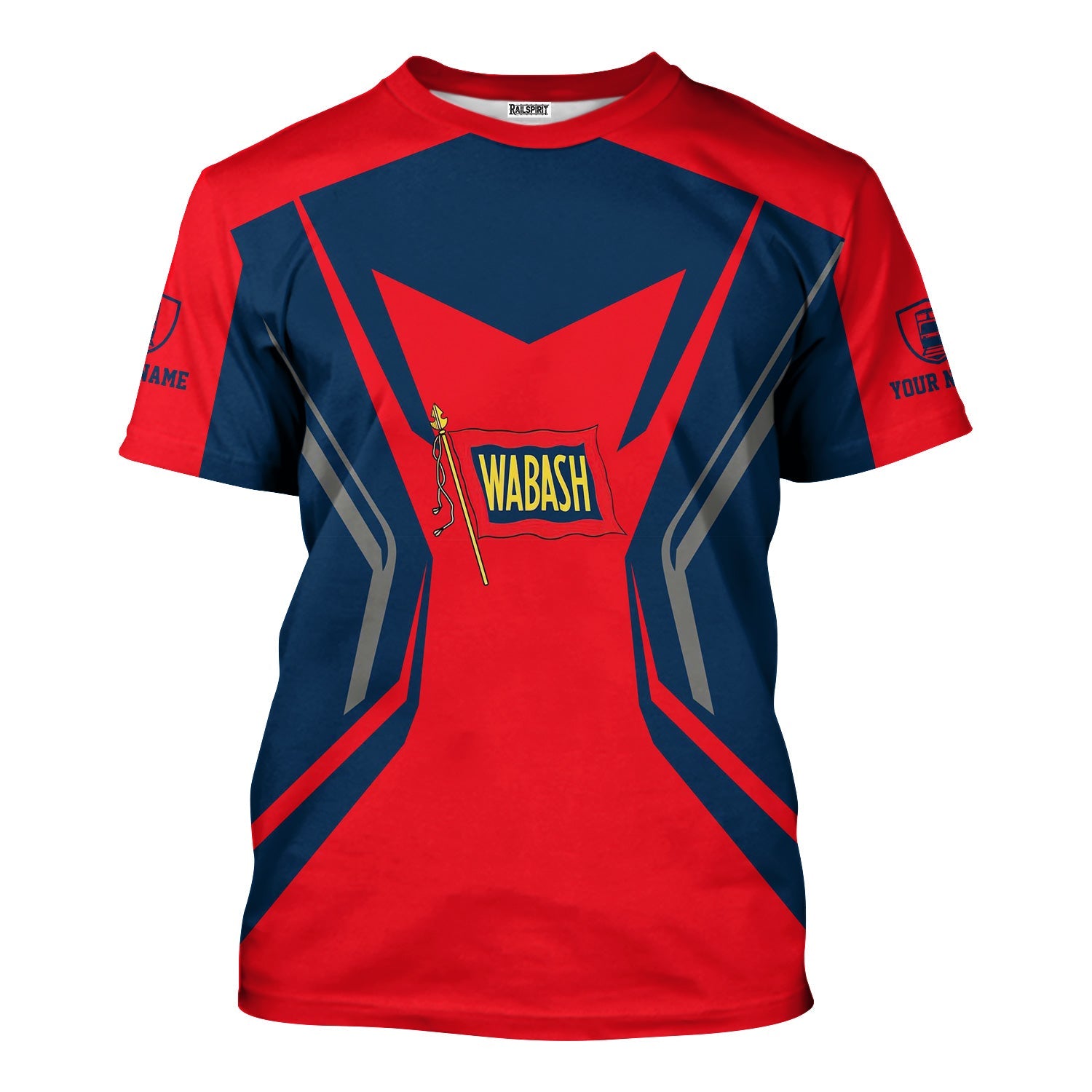 Railspirit Personalized Wabash Railroad T-Shirt Unique Style with Custom Job Train Shirt