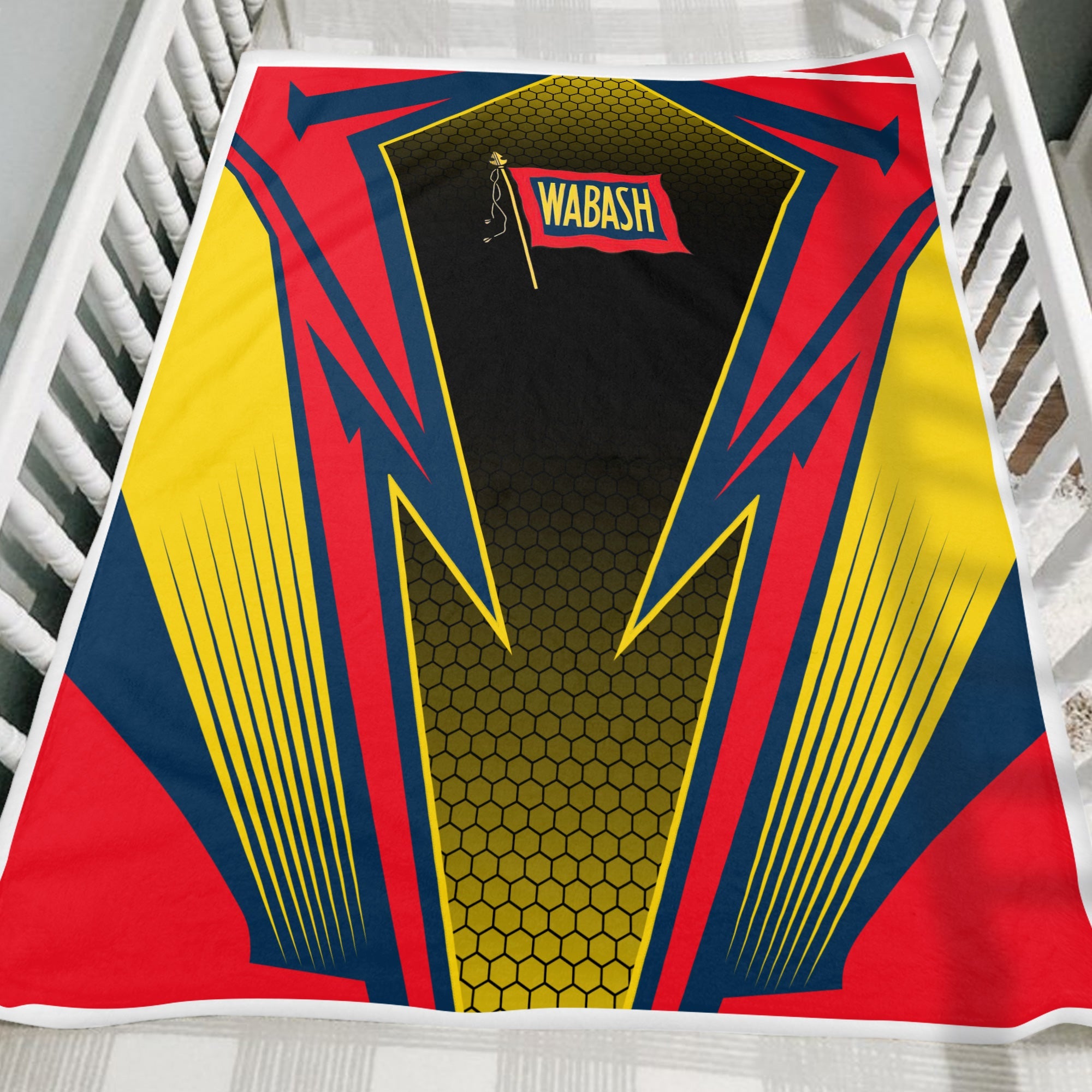 Railspirit Wabash Railroad Blanket Lightning Graphic Style Blanket Gift Idea For Train Lover