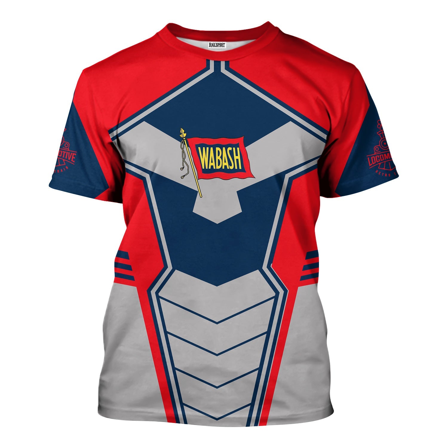 Railspirit Personalized Wabash Railroad T-Shirt Engine-Inspired Style Train Shirt for Railroad Fanatic