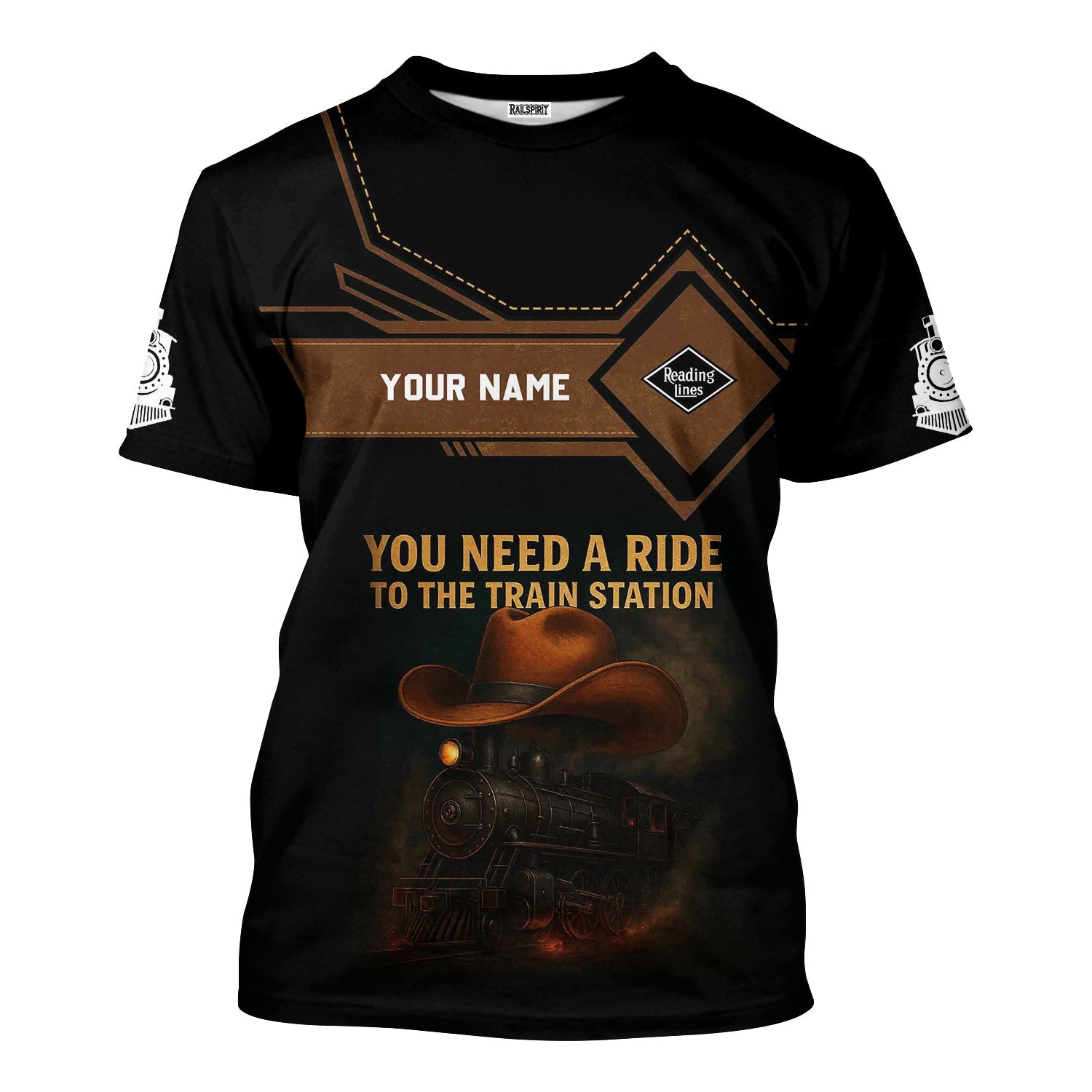 Railspirit Personalized Reading Railroad T-Shirt You Need A Ride To The Train Station Shirt For Train Lovers