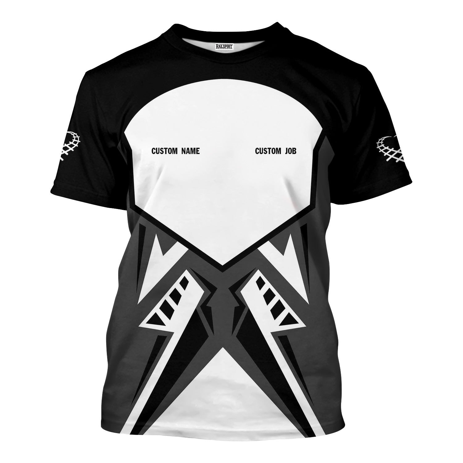 Railspirit Personalized Reading Railroad T-Shirt Vibriant Style with Custom Position Train Shirt