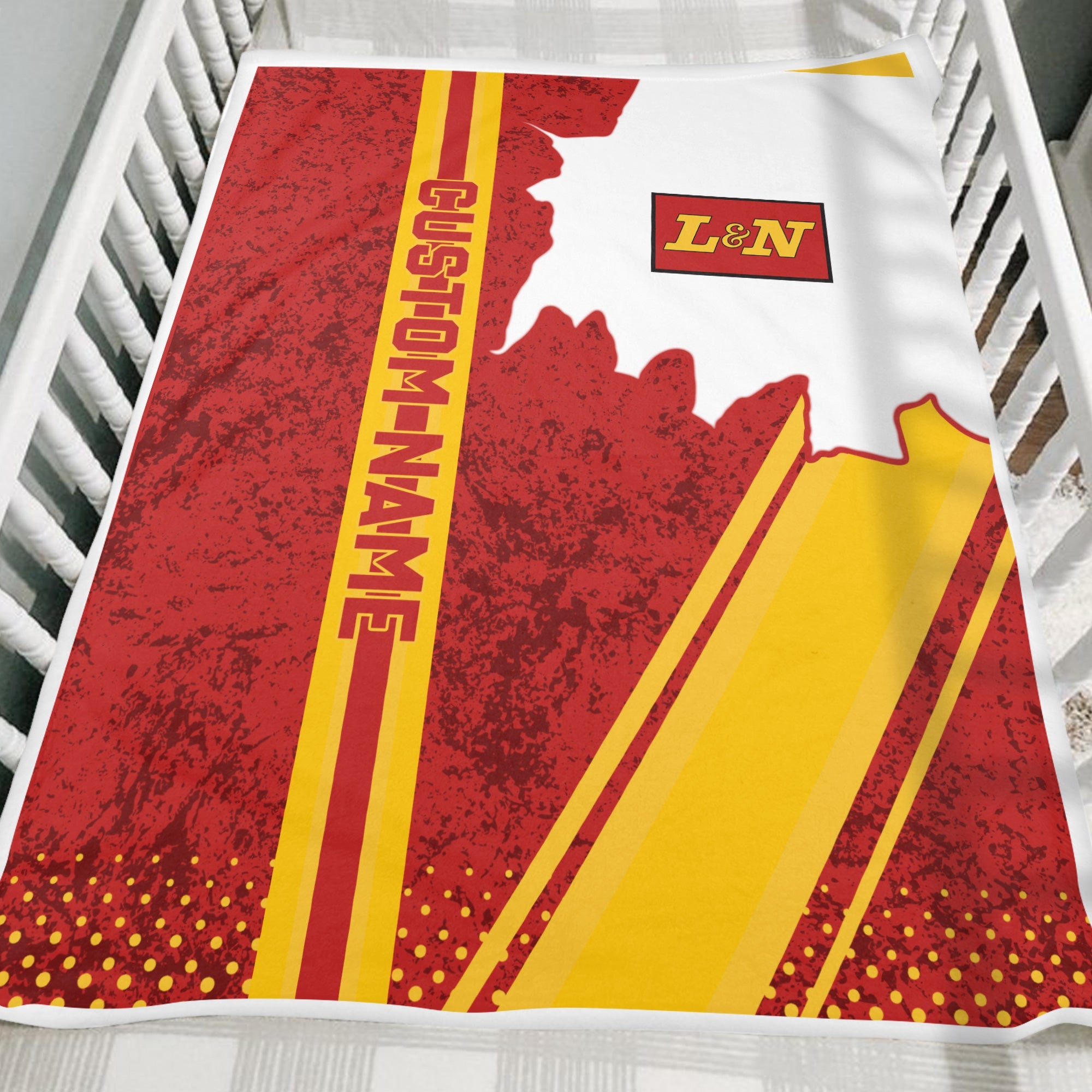 Railspirit Personalized Louisville and Nashville Railroad Blanket Vintage L&N All Over Printed Blanket