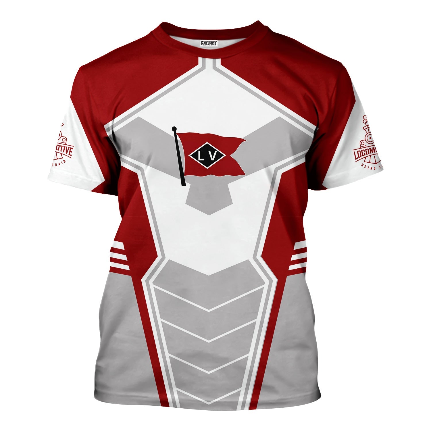 Railspirit Personalized Lehigh Valley Railroad T-Shirt Engine-Inspired Style Train Shirt for Railroad Fanatic