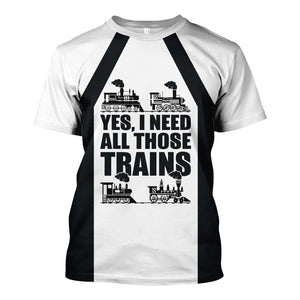 Railspirit Custom Name Western Pacific Railroad T Shirt Yes I Need All Those Train Printed Shirt
