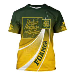 Railspirit Personalized New York, New Haven and Hartford Railroad T-Shirt Railway-Themed Style New Haven Railroad Shirt Gift Idea For Trainspotter