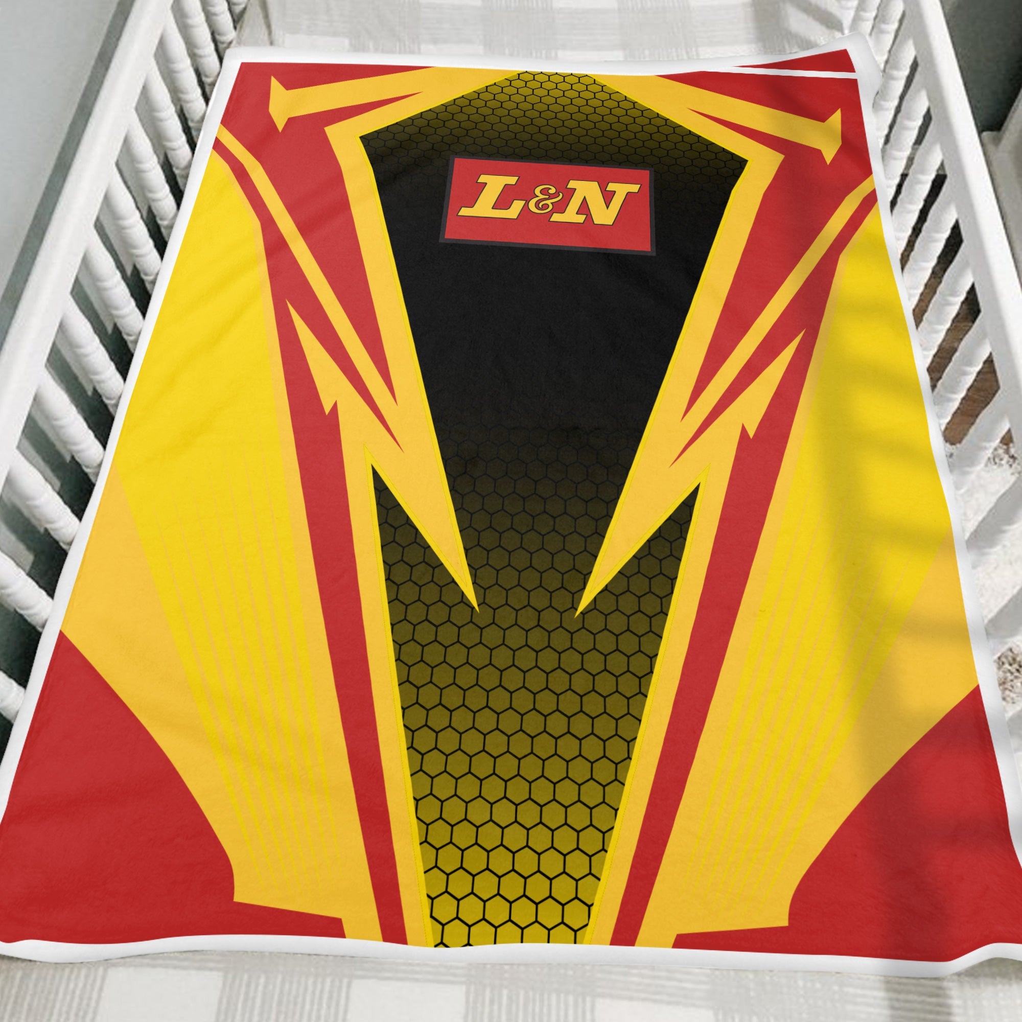 Railspirit Louisville and Nashville Railroad Blanket Lightning Graphic Style L&N Blanket Gift Idea For Train Lover