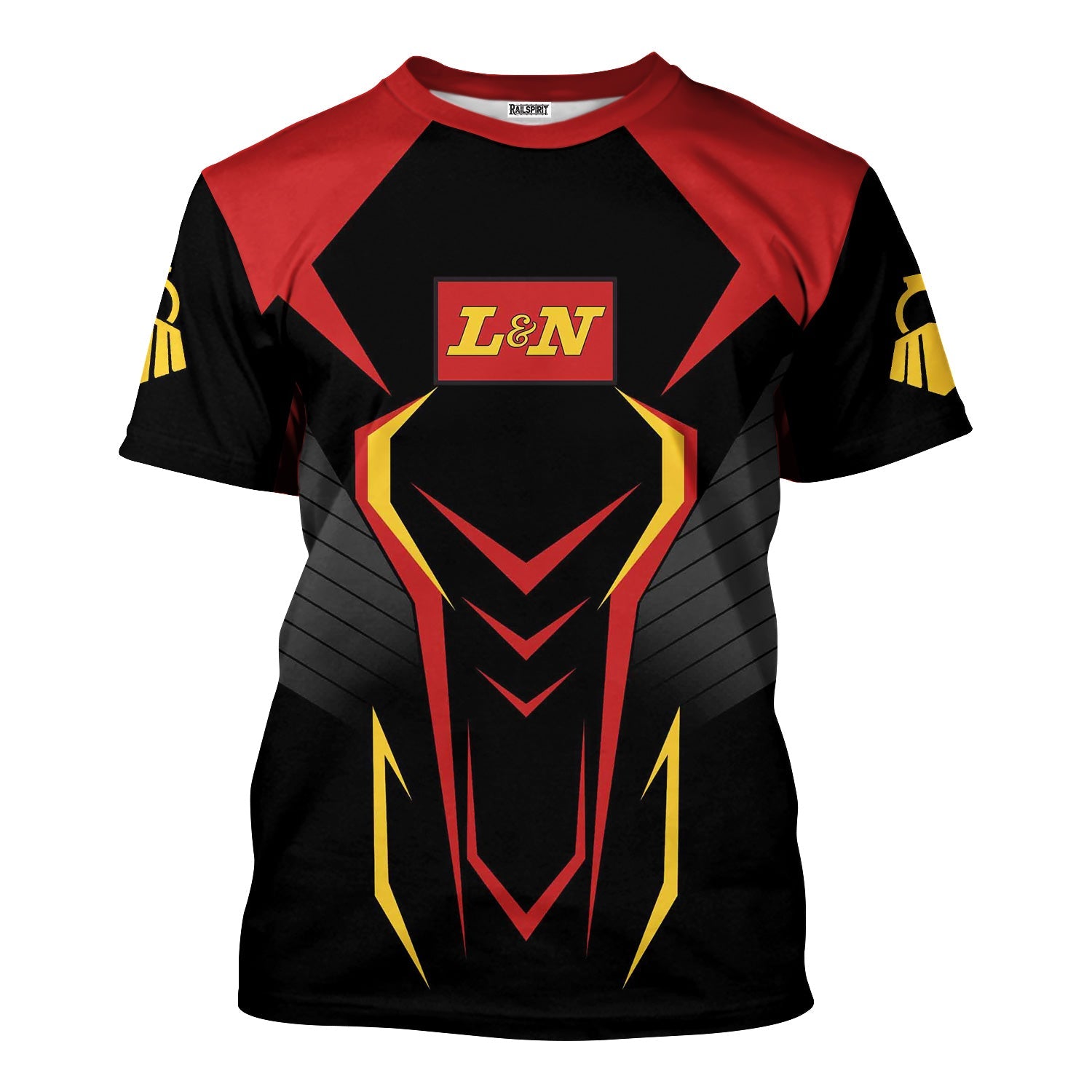 Railspirit Personalized Louisville and Nashville Railroad T-Shirt Dynamic Design Style L&N Perfect Shirt for Train Enthusiasts