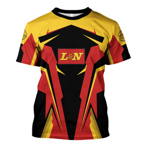 Railspirit Personalized Louisville and Nashville Railroad T Shirt L&NStrong Line Style Train Unisex Shirt All Over Print