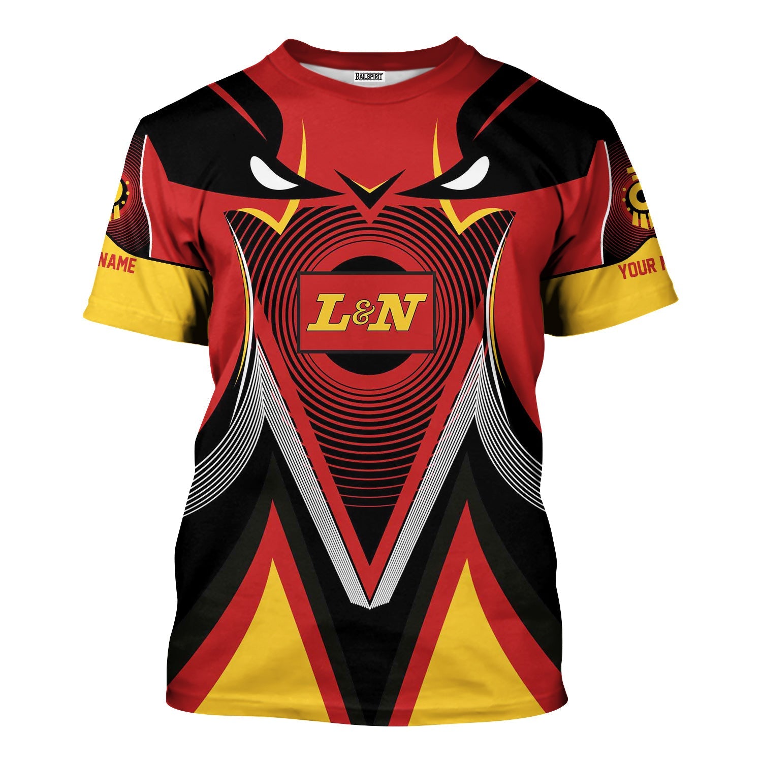 Railspirit Personalized Louisville and Nashville Railroad T-Shirt Vibrant Graphic Pattern L&N Shirt For Train Enthusiasts