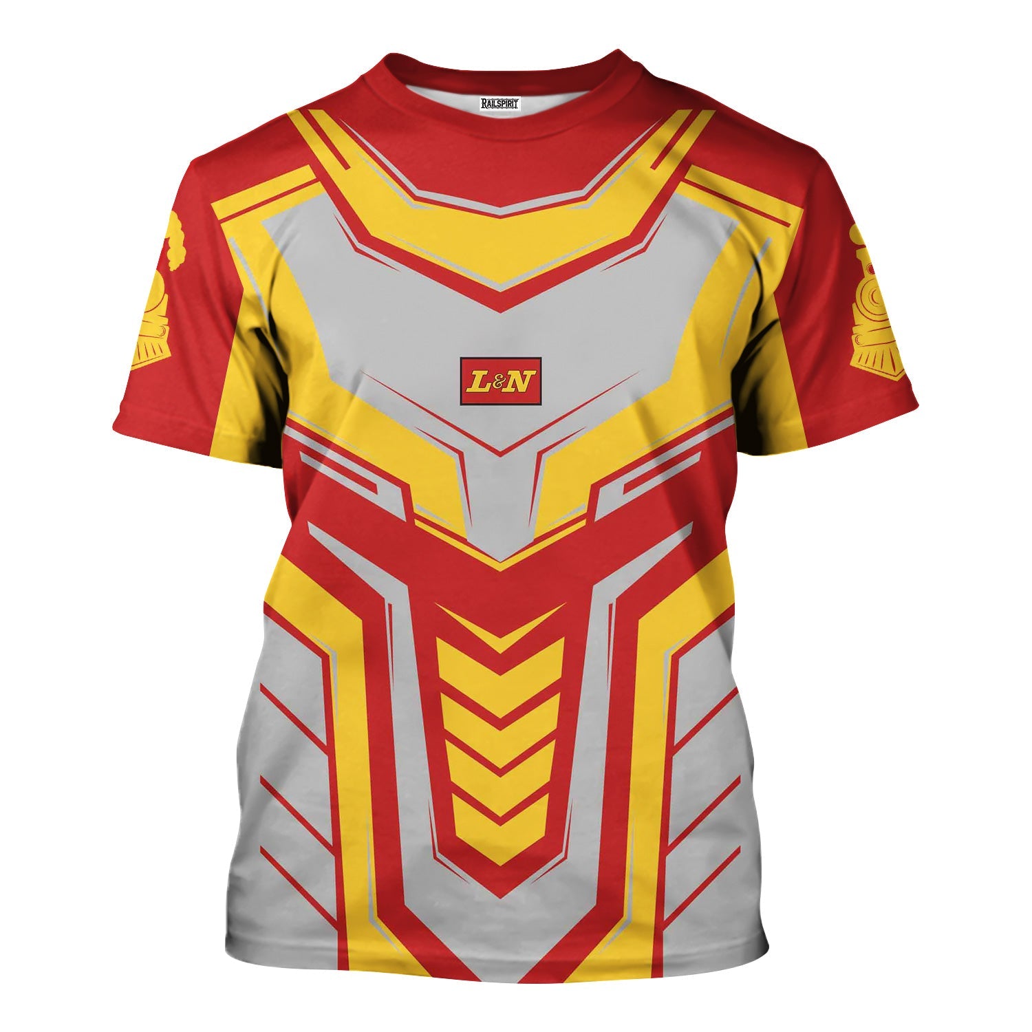 Railspirit Personalized Louisville and Nashville Railroad T-Shirt Armor-Inspired Design L&N Train Shirt All Over Print