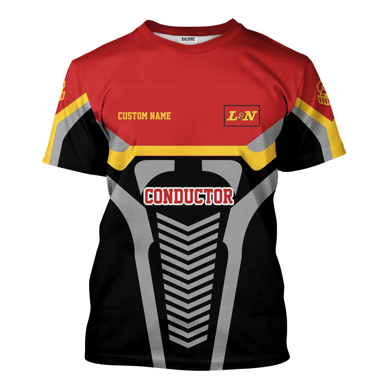 Railspirit Personalized Louisville and Nashville Railroad T-Shirt Track-Inspired with Custom Job Position L&N Train Shirt