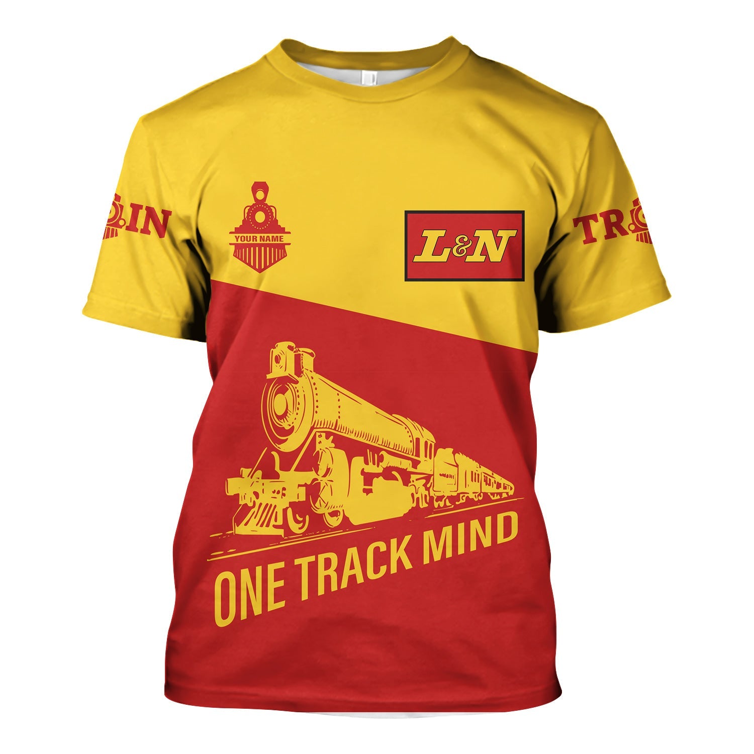 Railspirit Personalized Louisville and Nashville Railroad T Shirt One Track Mind Unisex Train Shirt Gift Idea For Train Lover