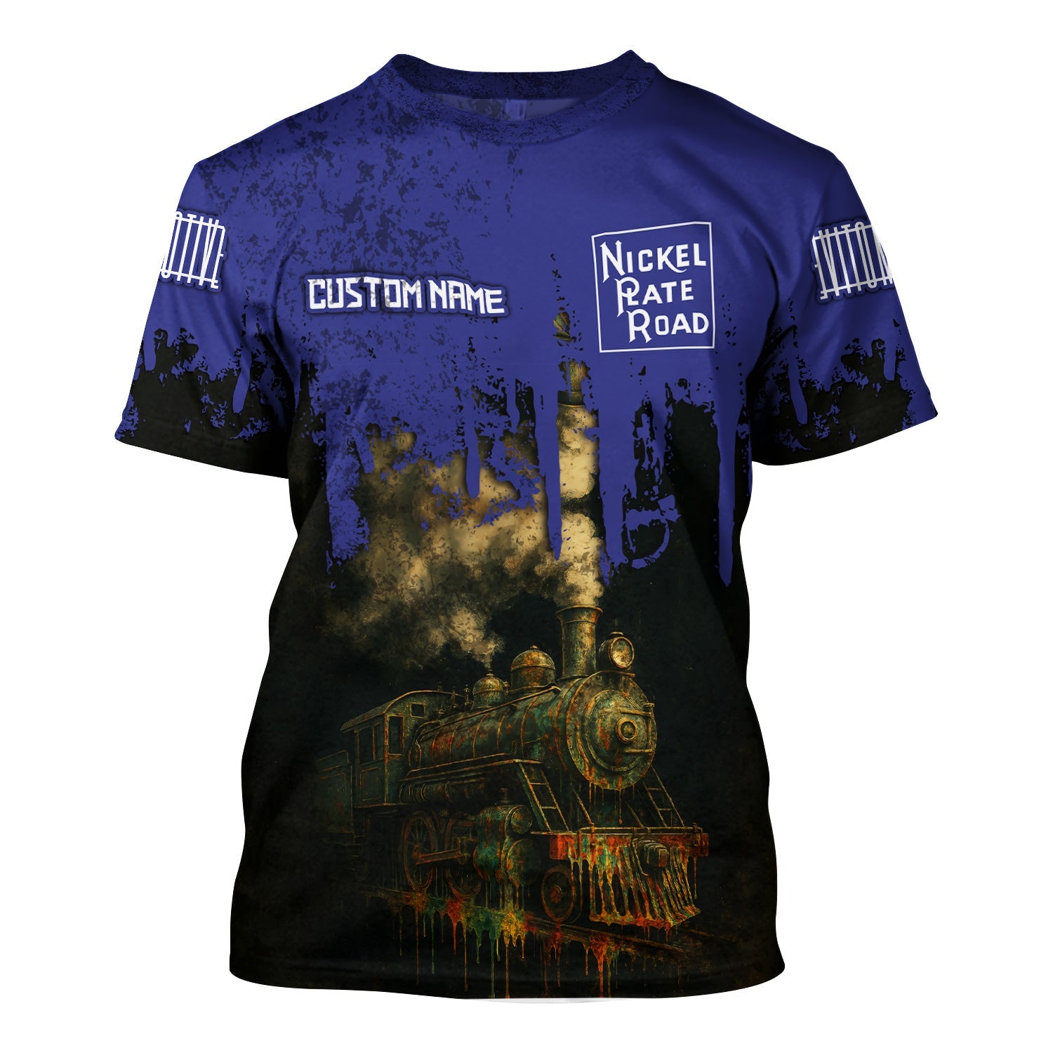 Railspirit Personalized New York, Chicago and St. Louis Railroad T-Shirt Vintage Train Art Style Nickel Plate Road Shirt For Locomotive Fans