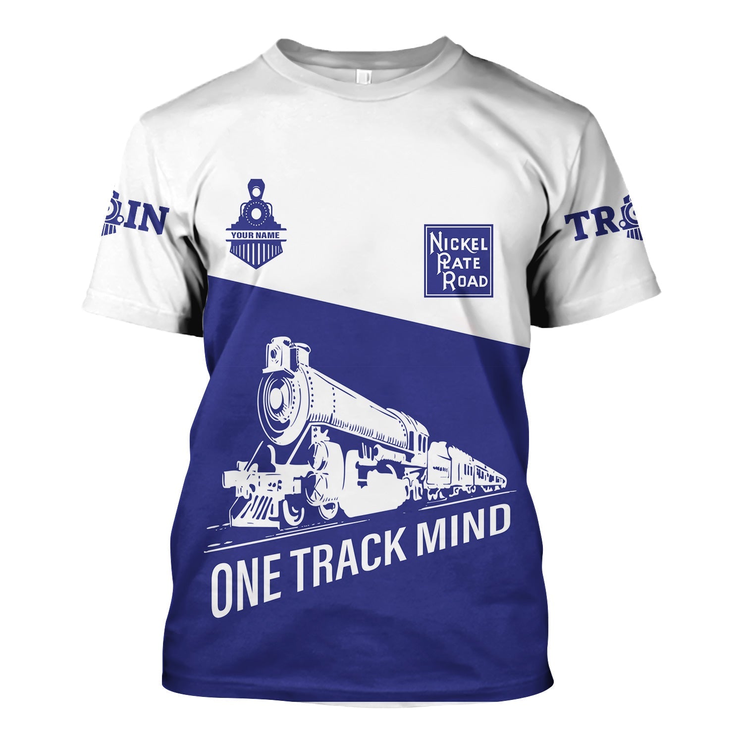 Railspirit Personalized New York, Chicago and St. Louis Railroad T Shirt One Track Mind Unisex Train Shirt Gift Idea For Train Lover
