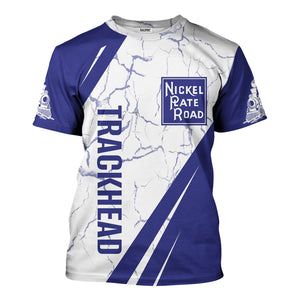 Railspirit Personalized New York, Chicago and St. Louis Railroad T-Shirt Crackle Texture Style Nickel Plate Road Shirt For Trackhead