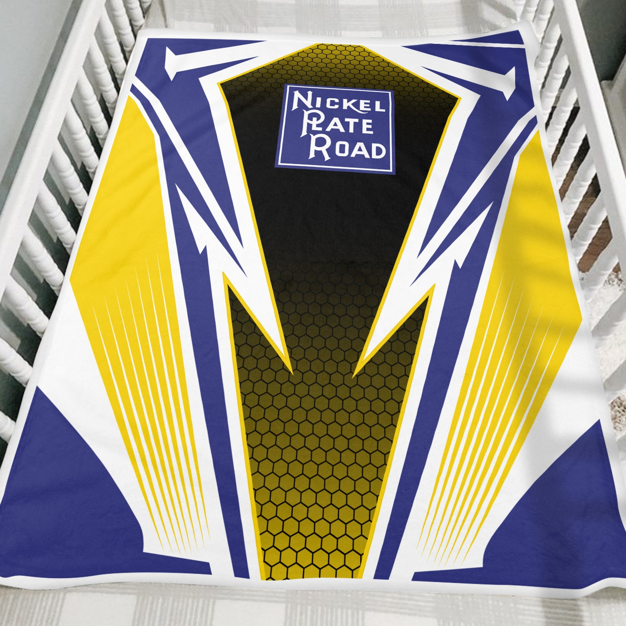 Railspirit New York, Chicago and St. Louis Railroad Blanket Lightning Graphic Style Nickel Plate Road Blanket Gift Idea For Train Lover